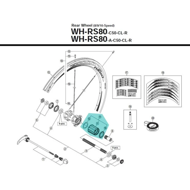 Corps Roue Libre Shimano - Y4DV98110